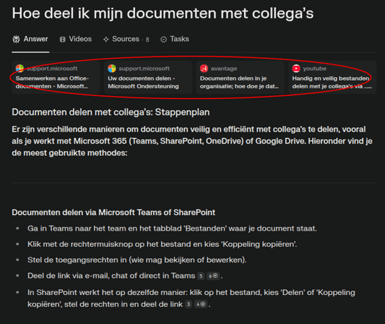 perplexity zoeken AI